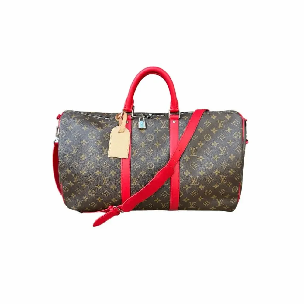 Louis Vuitton Keepall 50 Monogram Brown Red